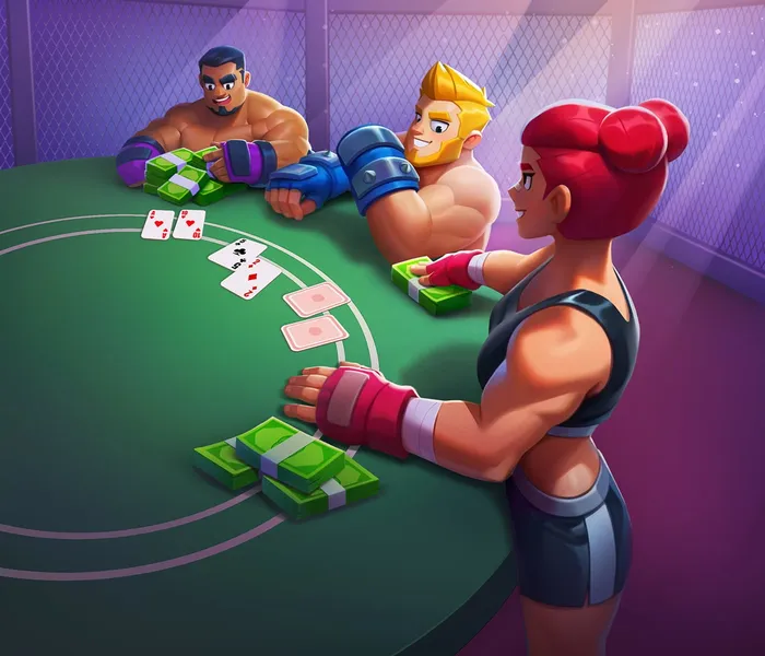Τραπέζι πόκερ με μαχητές του BigClash, live cashback 25%